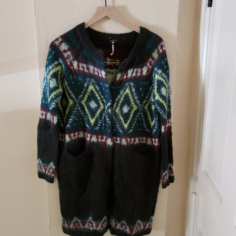 Free People Long Cardigan XS